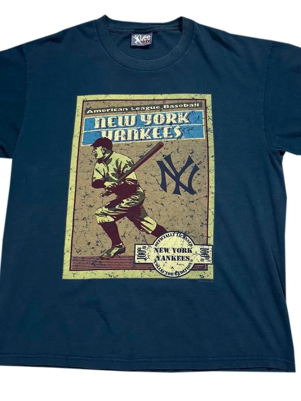 Vintage Lee Sport New York Yankees Navy T Shirt (Size XL)